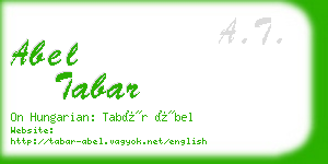 abel tabar business card